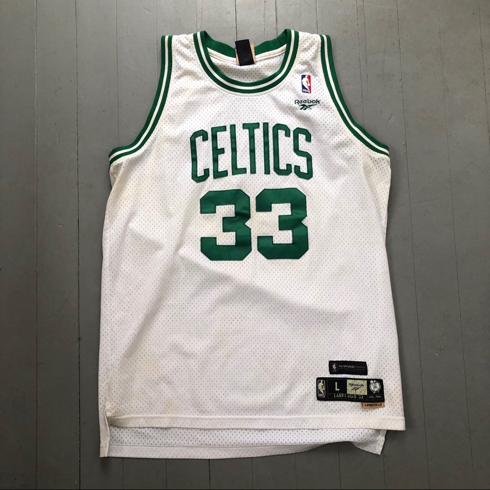 Larry Bird Jersey White Boston Reebok Large